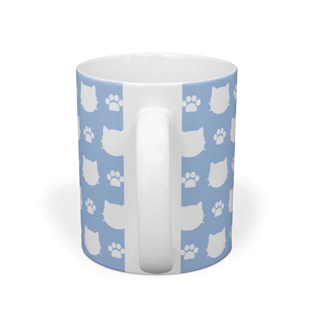 猫と肉球のマグカップ - 直径 8 cm / 高さ 9.5 cm