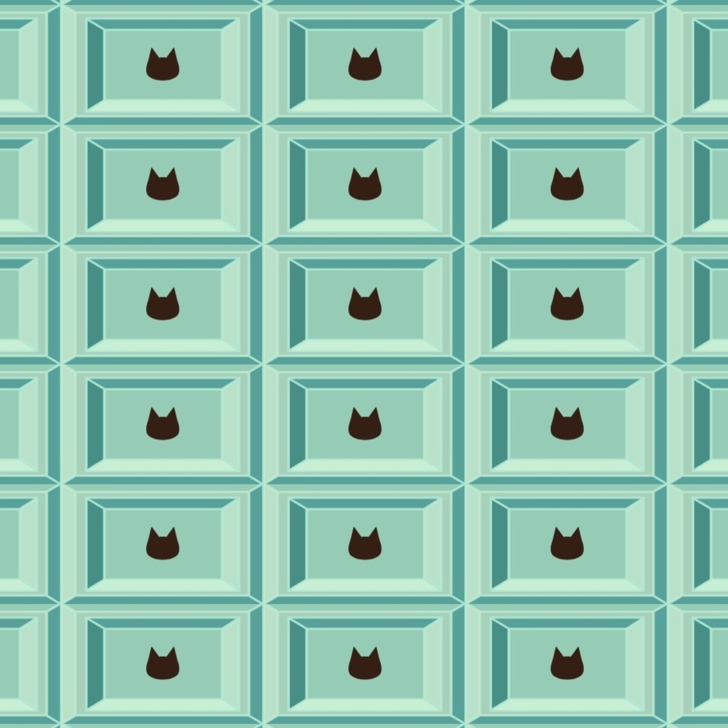 Pc用壁紙 かわいい猫柄のチョコレート風壁紙 19 1080 シンプル猫雑貨 Meru Mugi Booth