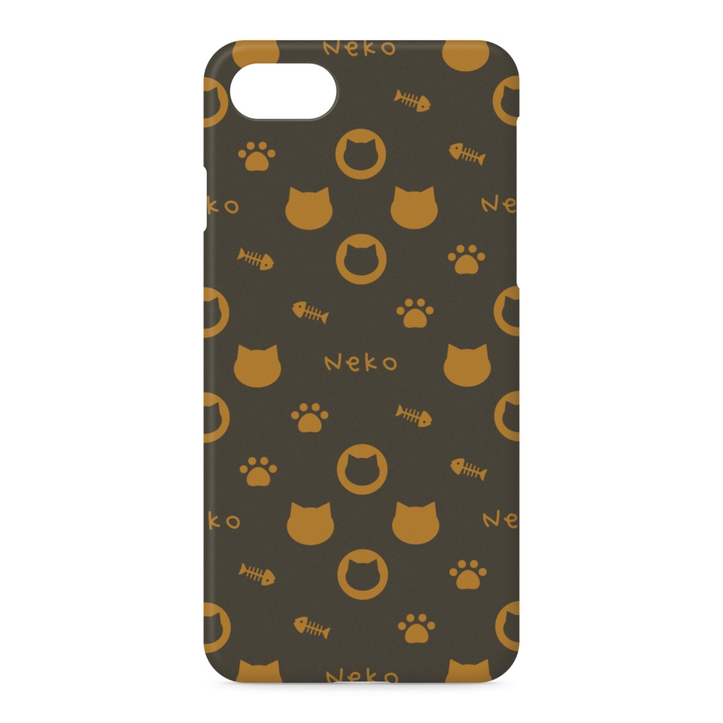 ねこねこモノグラムiPhoneケース ハードケース - ザッハトルテ