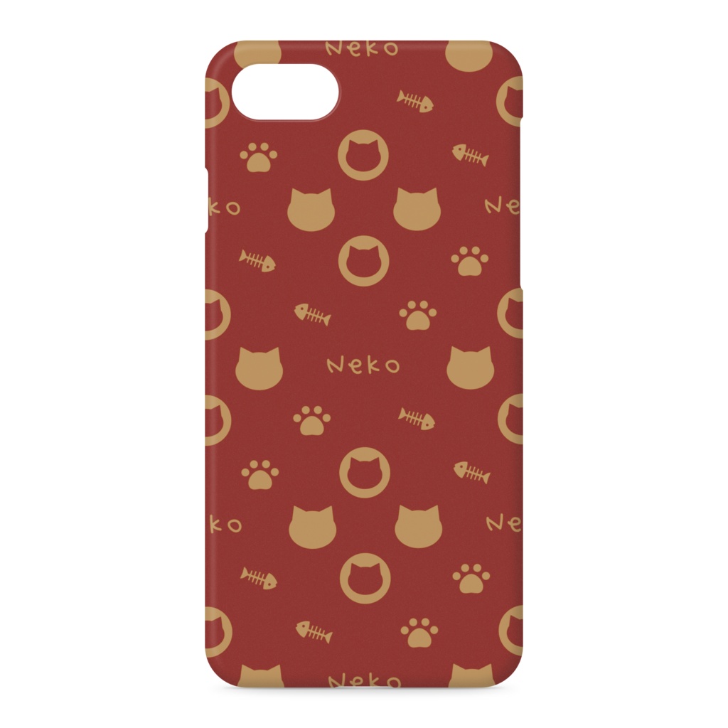 ねこねこモノグラムiPhoneケース ハードケース - ニルヴァナ