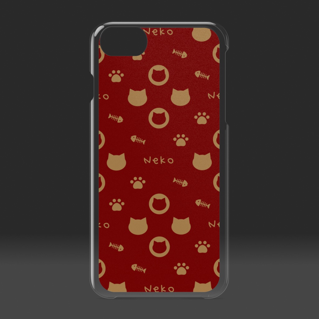 ねこねこモノグラム クリアiPhoneケース ハードケース - ニルヴァナ