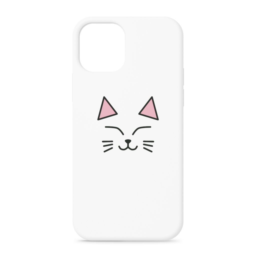 白猫のiPhoneケース ハードケース にっこりver.