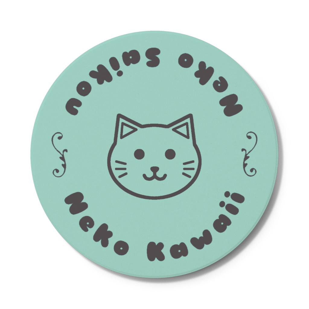 猫かわいい!猫最高!白雲石コースター 吸水性抜群