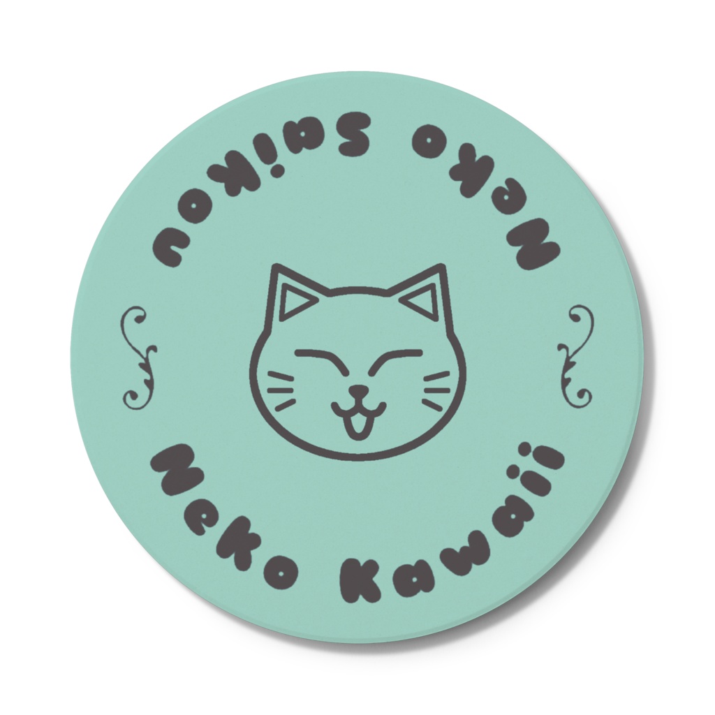 猫かわいい!猫最高!白雲石コースター 吸水性抜群