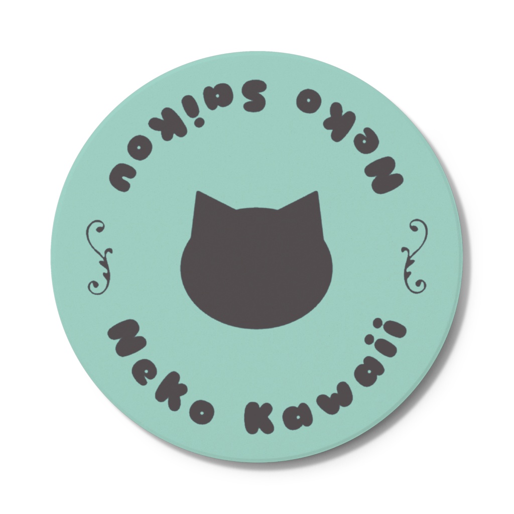 猫かわいい!猫最高!白雲石コースター 吸水性抜群