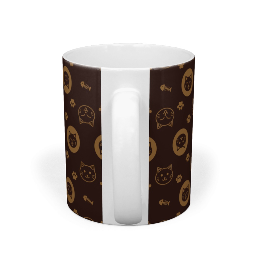 ずんぐりねこのモノグラム マグカップ ストーンウェア
