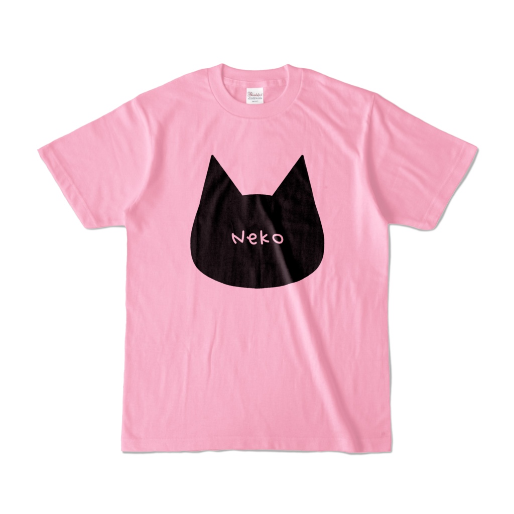 【ピーチ】シンプルでかわいい猫柄Tシャツ 黒猫 男女兼用 レディース メンズ ユニセックス