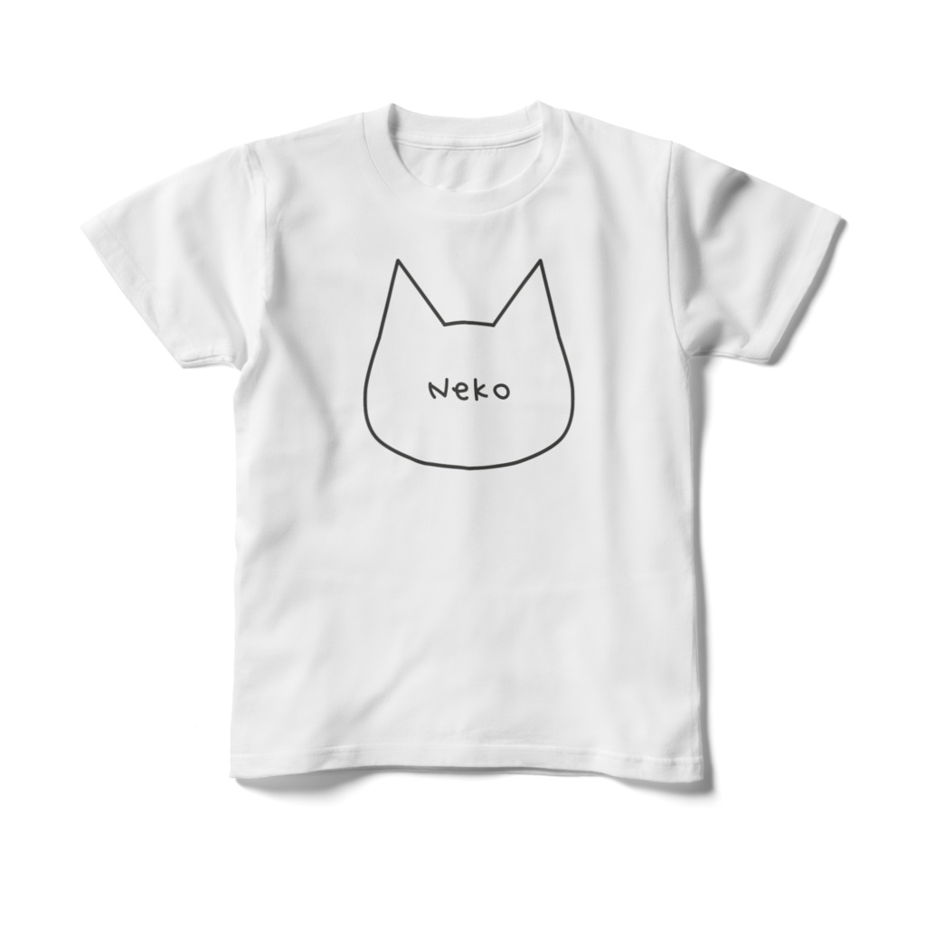 【キッズ100~160cm】シンプルでかわいい猫柄Tシャツ