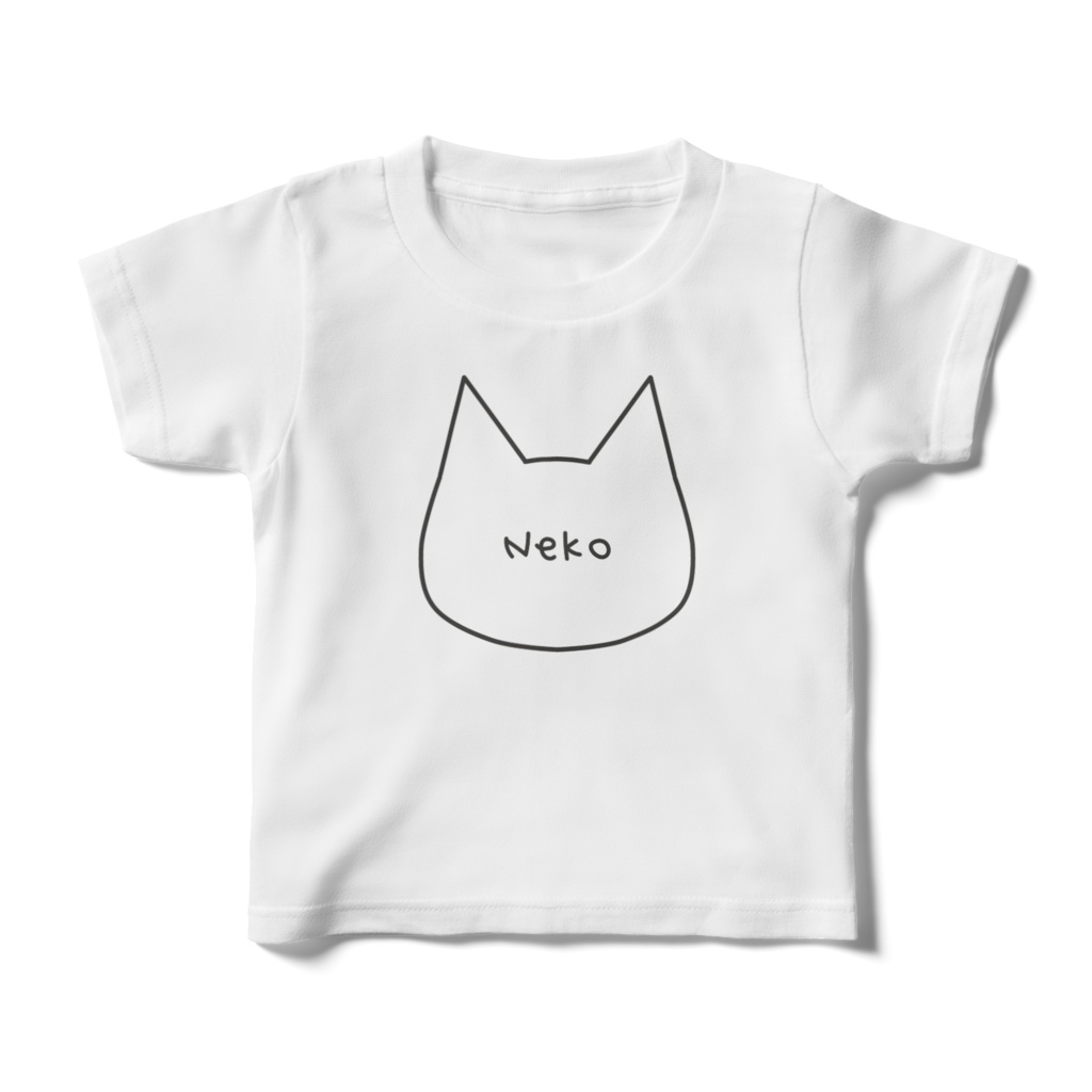 【キッズ100～160cm】シンプルでかわいい猫柄Tシャツ