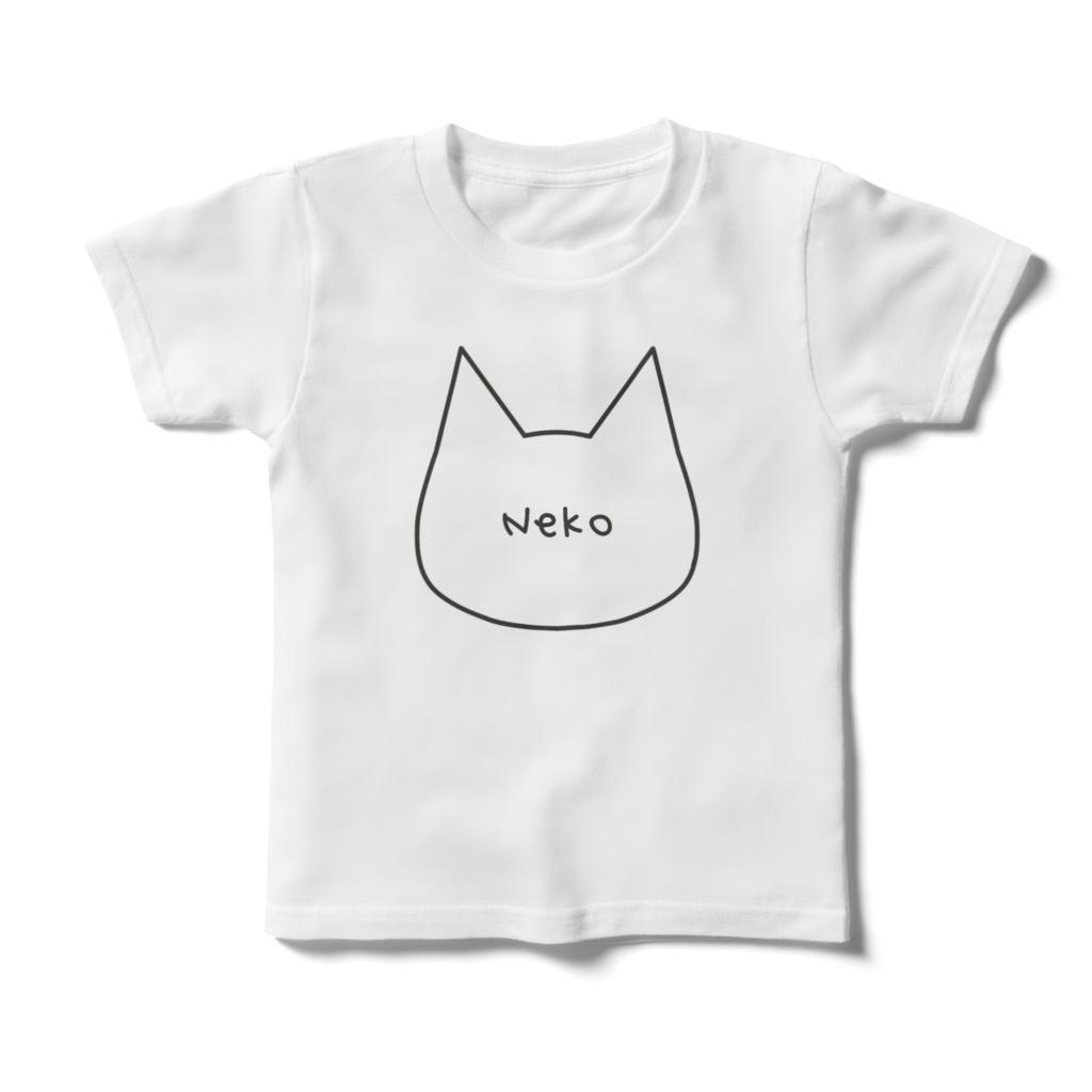【キッズ100~160cm】シンプルでかわいい猫柄Tシャツ