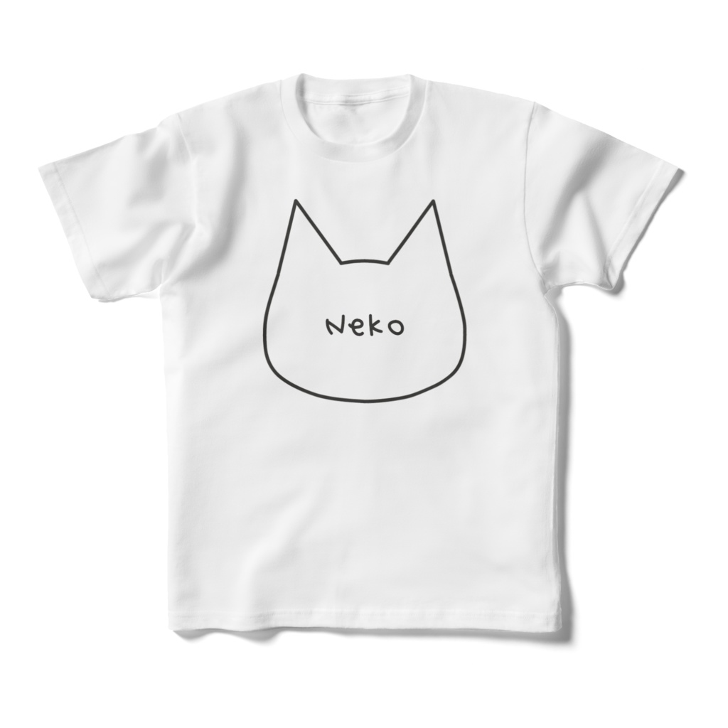 【キッズ100~160cm】シンプルでかわいい猫柄Tシャツ