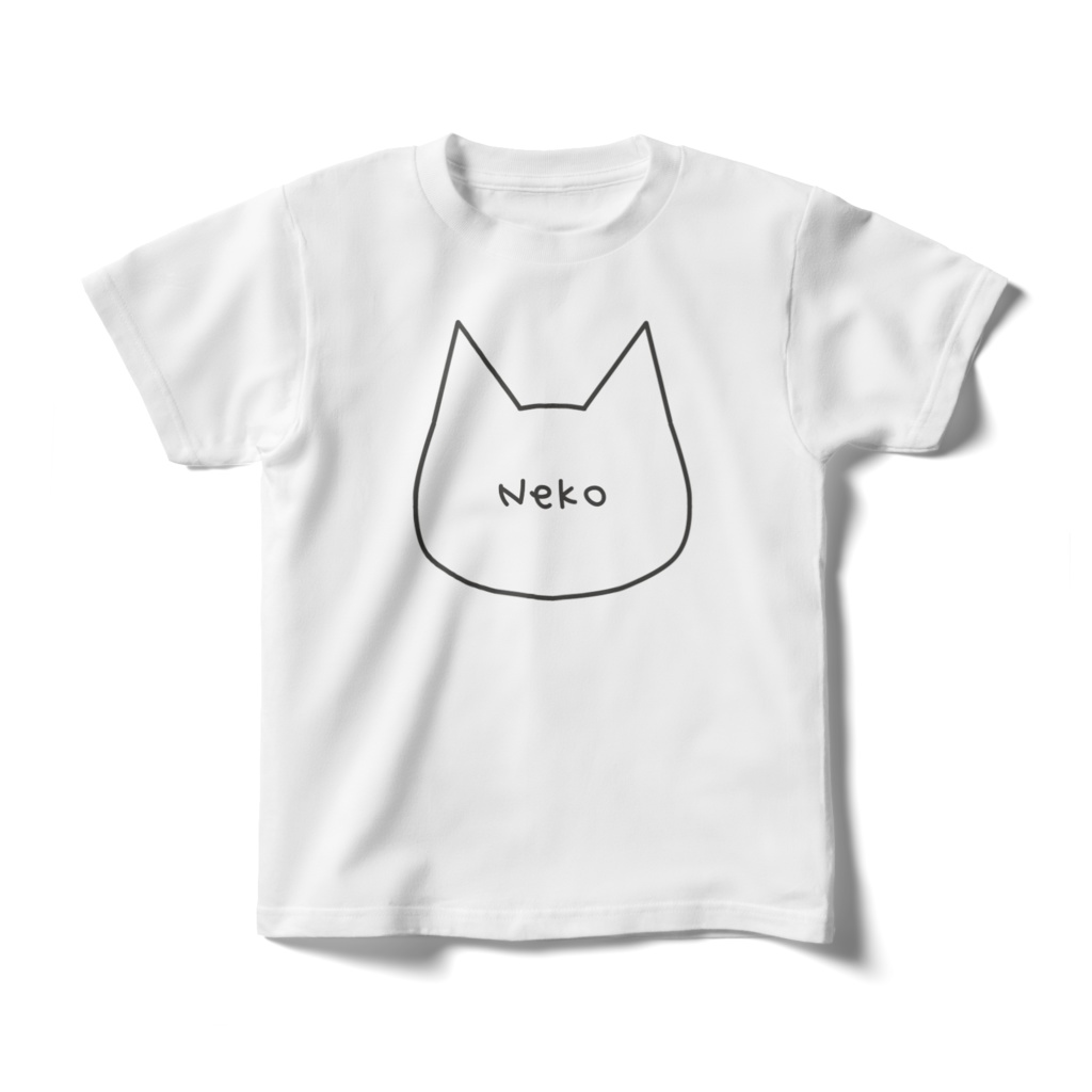 【キッズ100~160cm】シンプルでかわいい猫柄Tシャツ