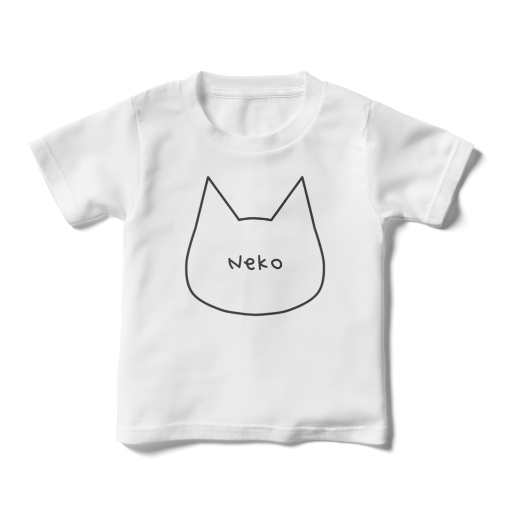 【キッズ100~160cm】シンプルでかわいい猫柄Tシャツ
