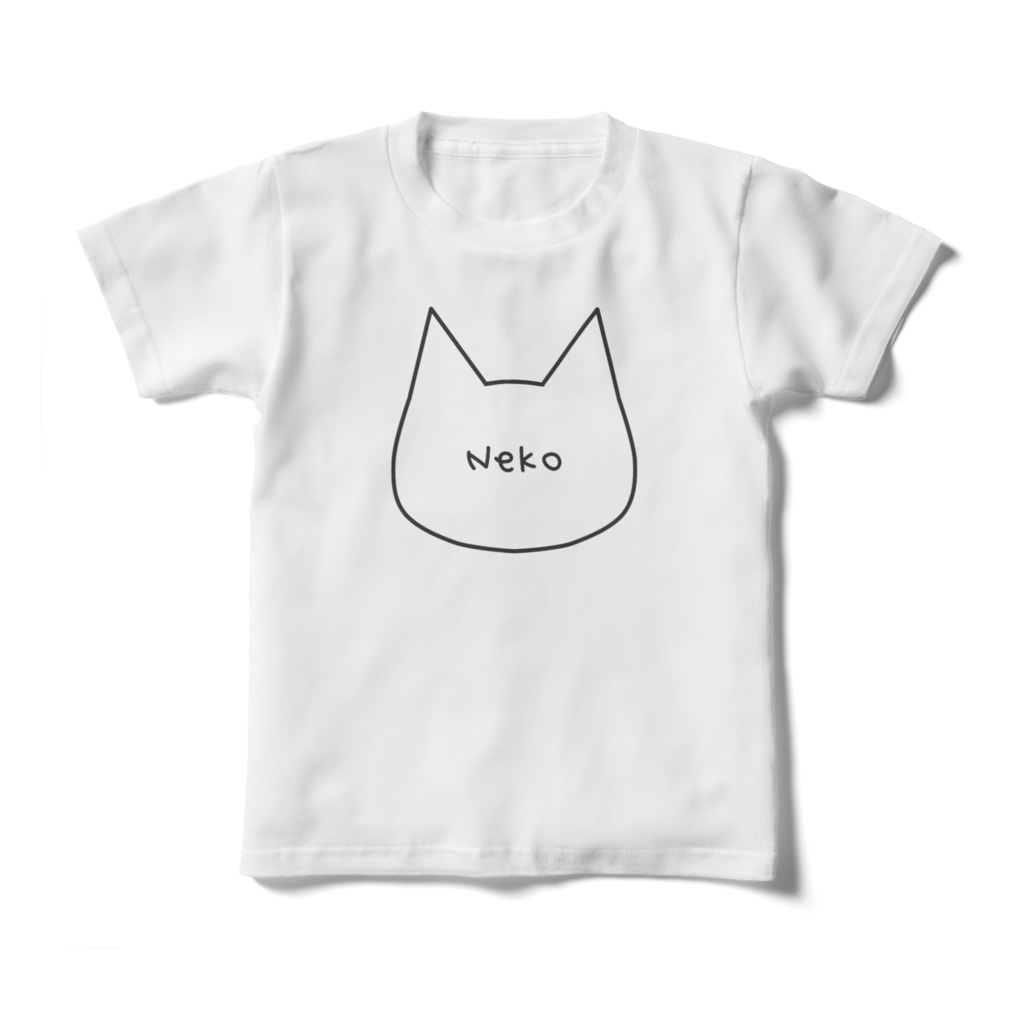 【キッズ100~160cm】シンプルでかわいい猫柄Tシャツ