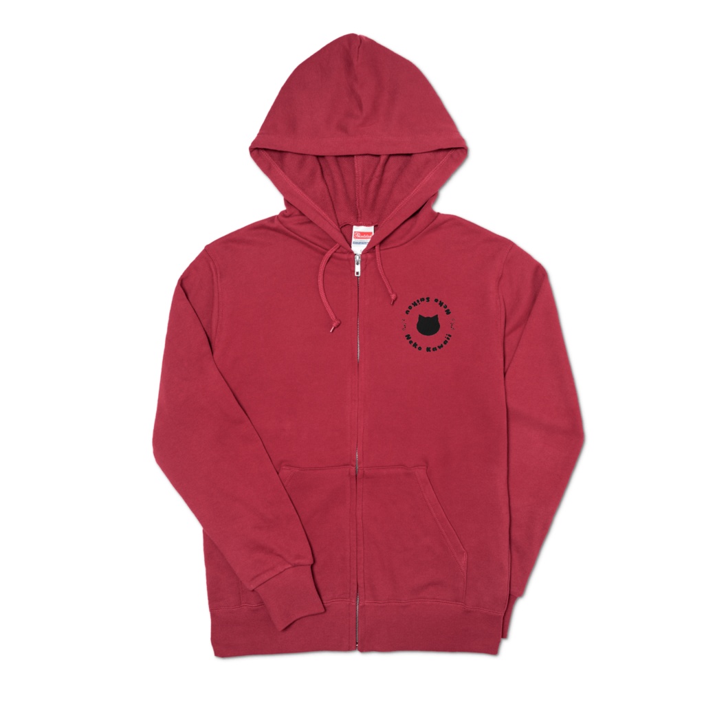 猫かわいい!猫最高!ジップパーカー 男女兼用 レディース メンズ ユニセックス ブラック/杢グレー/ホワイト/バーガンディ/ネイビー