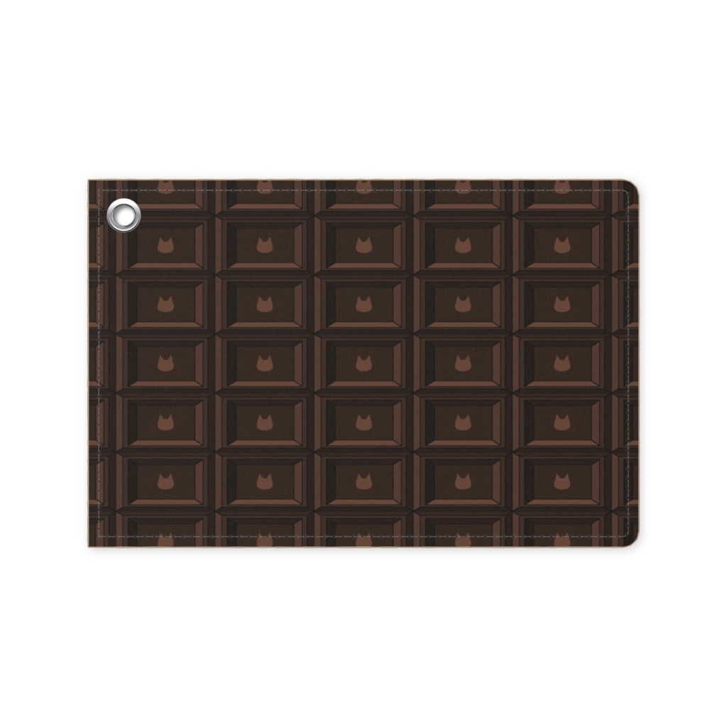 可愛い猫柄のチョコレート 板チョコ風パスケース 通勤 通学 ICカード入れ