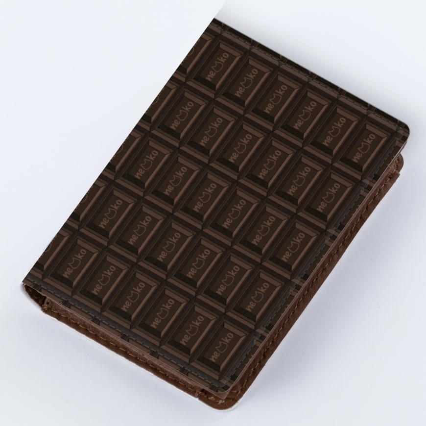 可愛い猫柄のチョコレート 板チョコ風名刺入れ チョコレート ミントチョコ