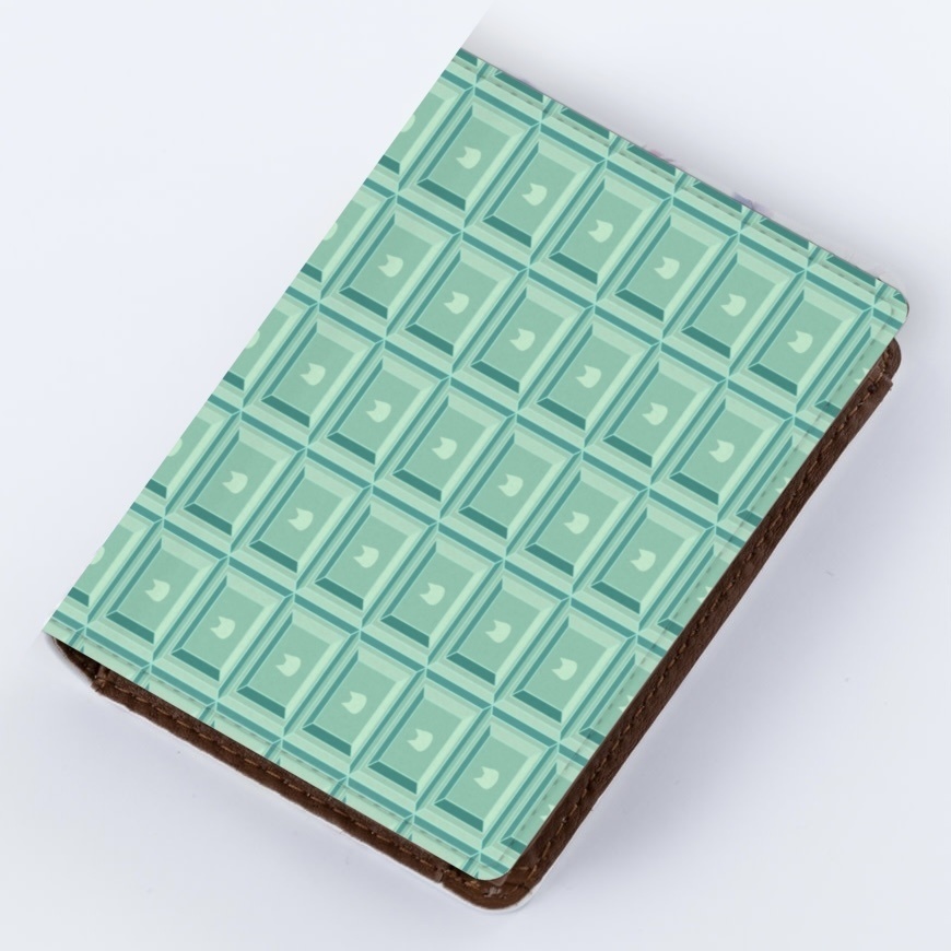 可愛い猫柄のチョコレート 板チョコ風名刺入れ チョコレート ミントチョコ