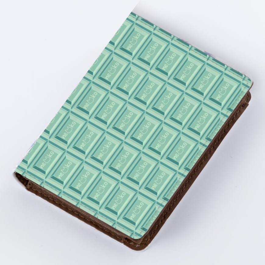 可愛い猫柄のチョコレート 板チョコ風名刺入れ チョコレート ミントチョコ