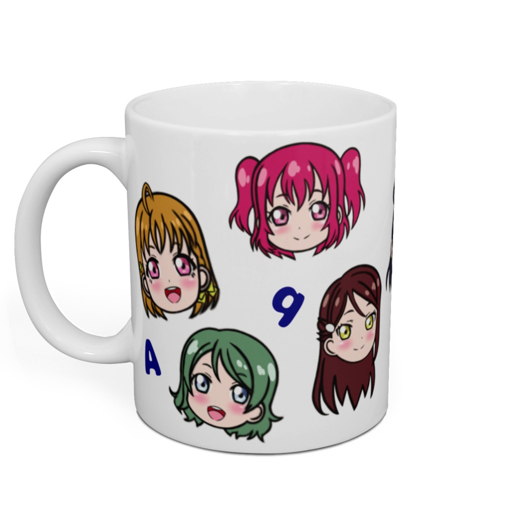 ぷちフェイスAqoursマグカップ