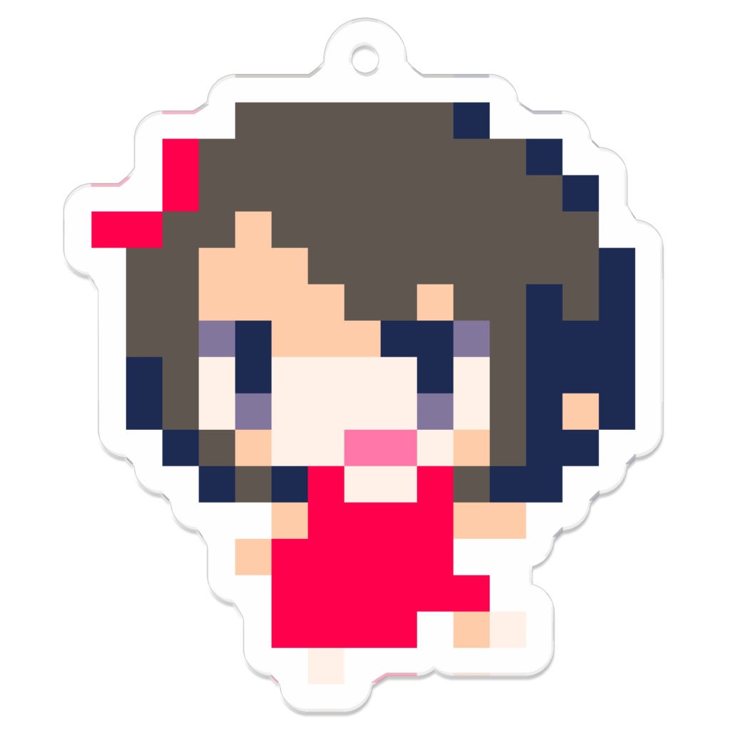 『ダンジョンウィッチーズ 少女の帰宅』 エル(主人公) ドット絵アクリルキーホルダー