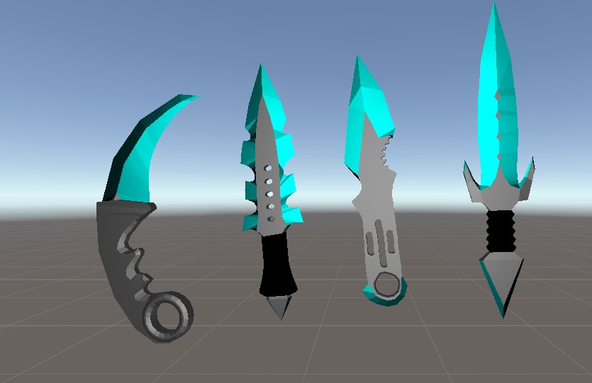 Blue sword/knife pack1