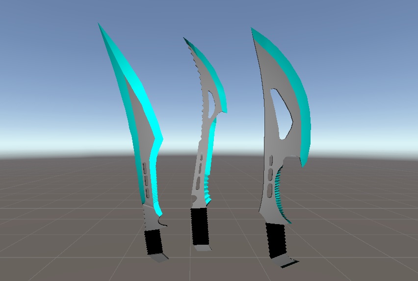 Blue sword/knife pack1