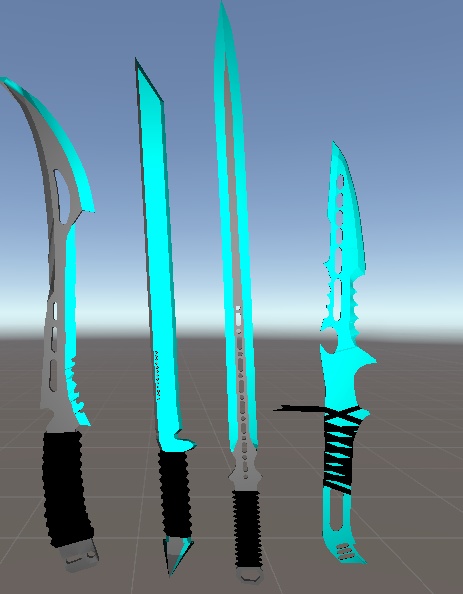 Blue sword/knife pack1