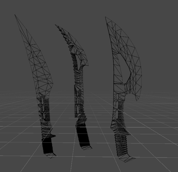 Blue sword/knife pack1