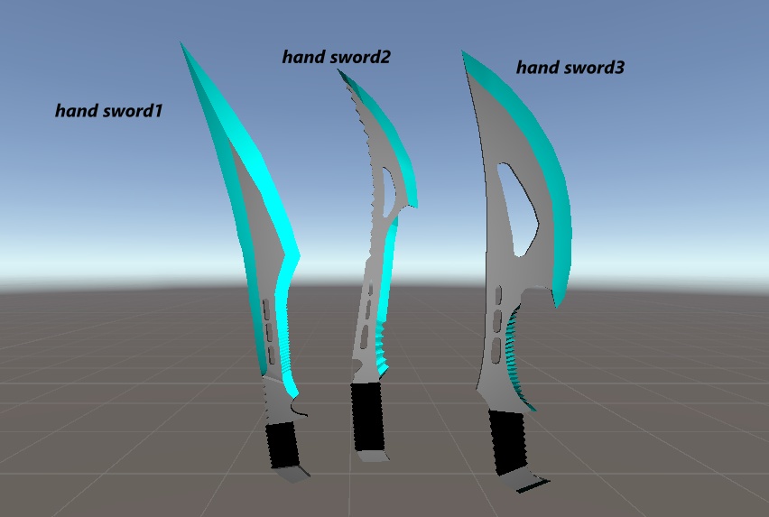 Blue sword/knife pack1