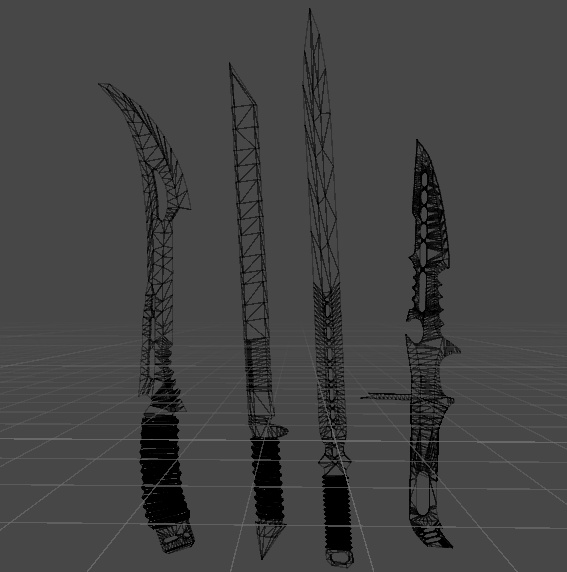Blue sword/knife pack1