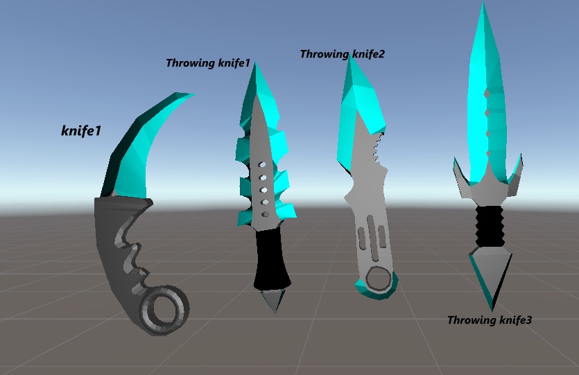 Blue sword/knife pack1