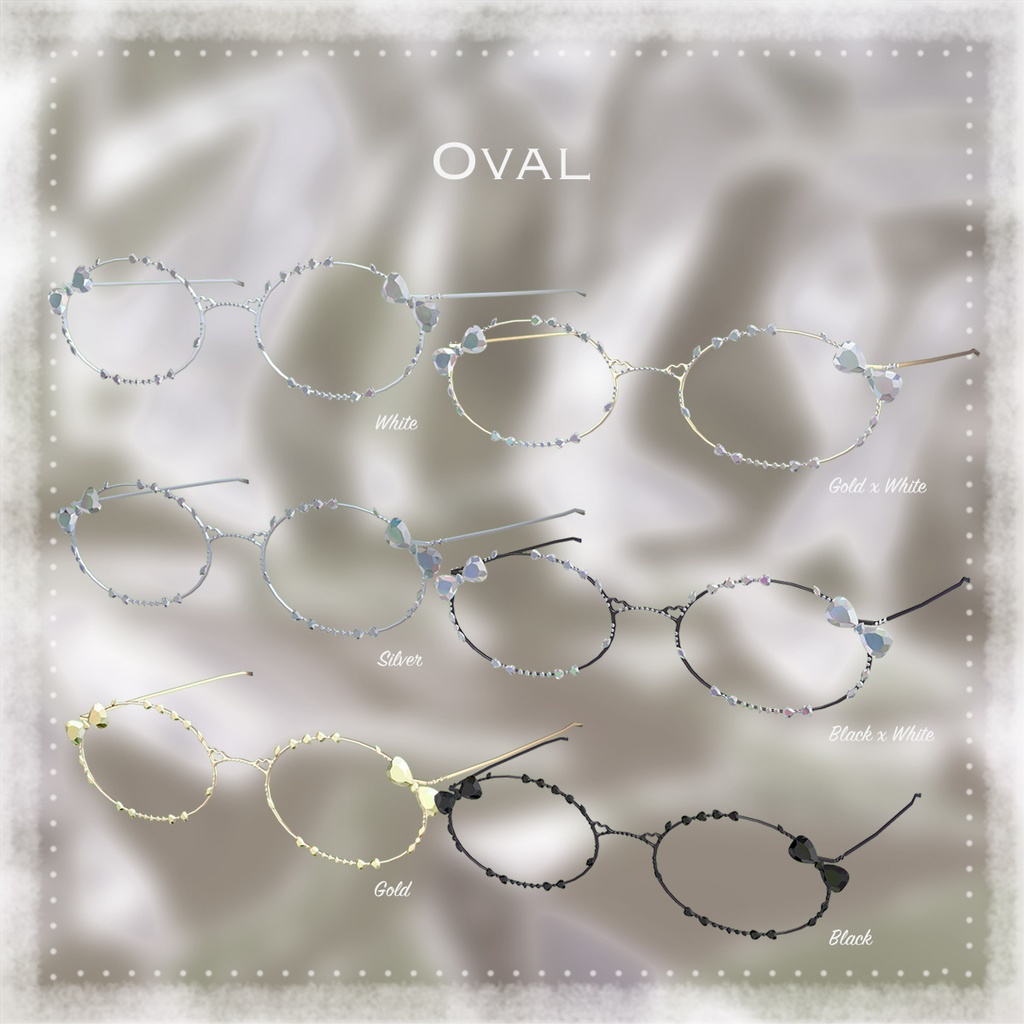 2形6色🎀キラキラ宝石めがね "Jewelbon"💎