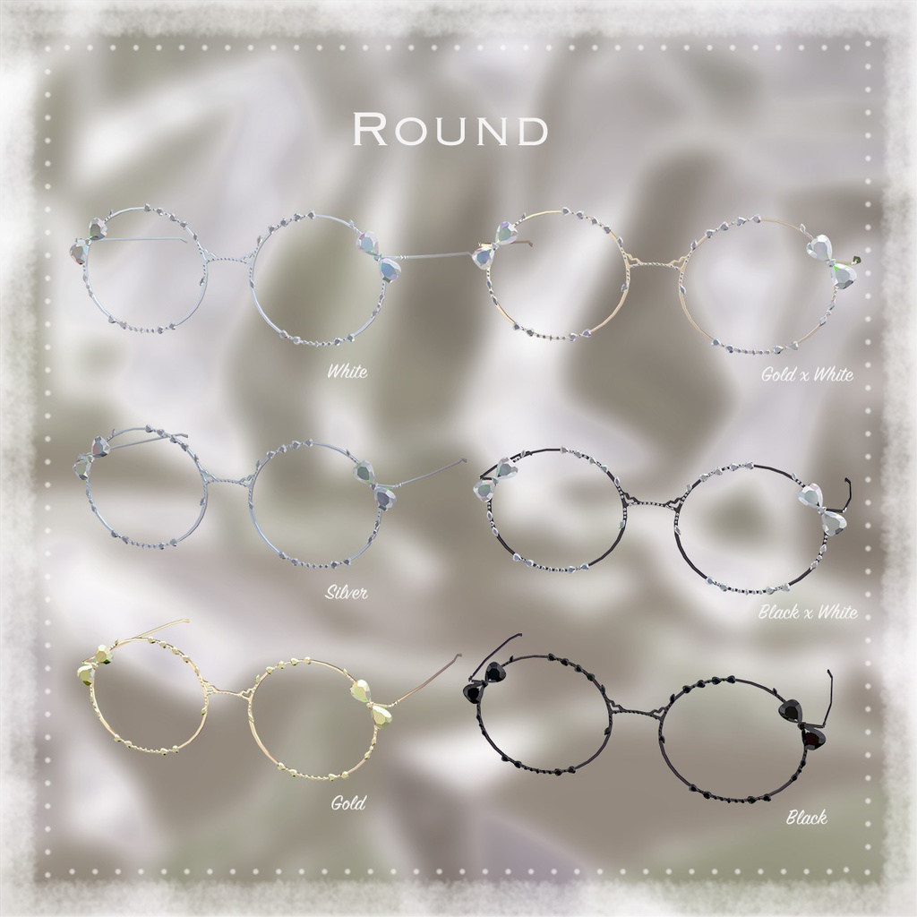 2形6色🎀キラキラ宝石めがね "Jewelbon"💎