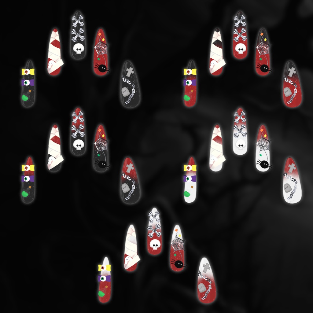 【🎃7アバター対応🎃】ハッピーハッピーハロウィンネイル👻