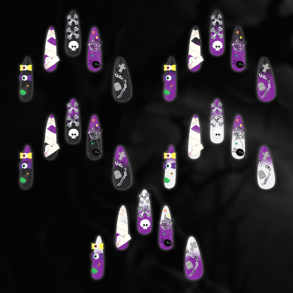 【🎃7アバター対応🎃】ハッピーハッピーハロウィンネイル👻