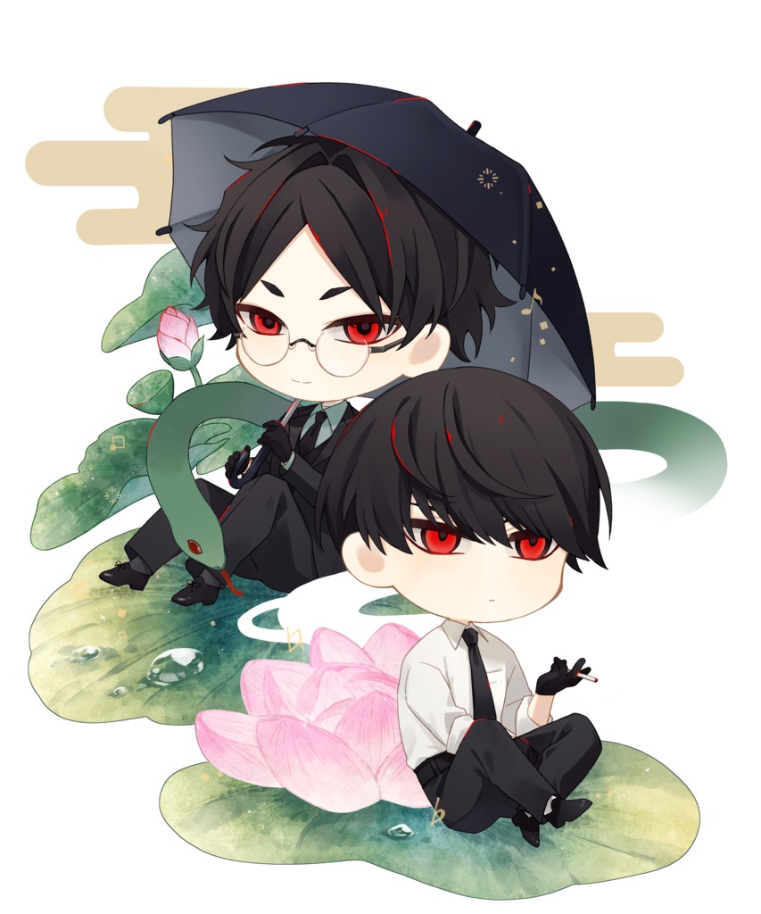 大青アクリルキーホルダー