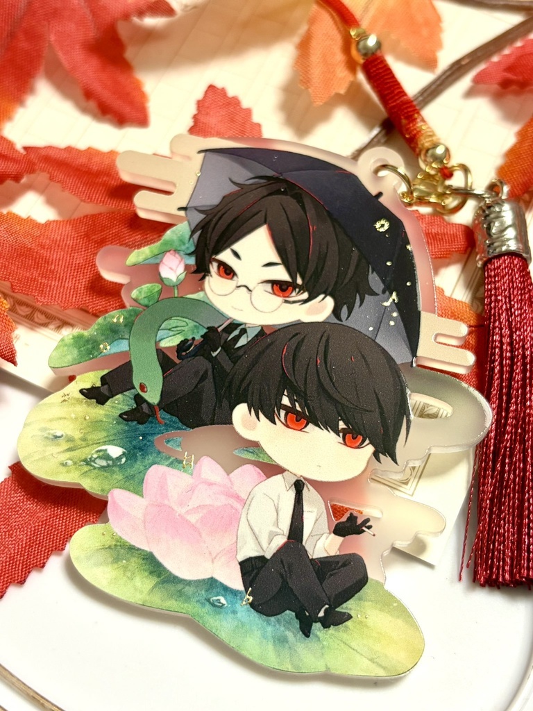 大青アクリルキーホルダー