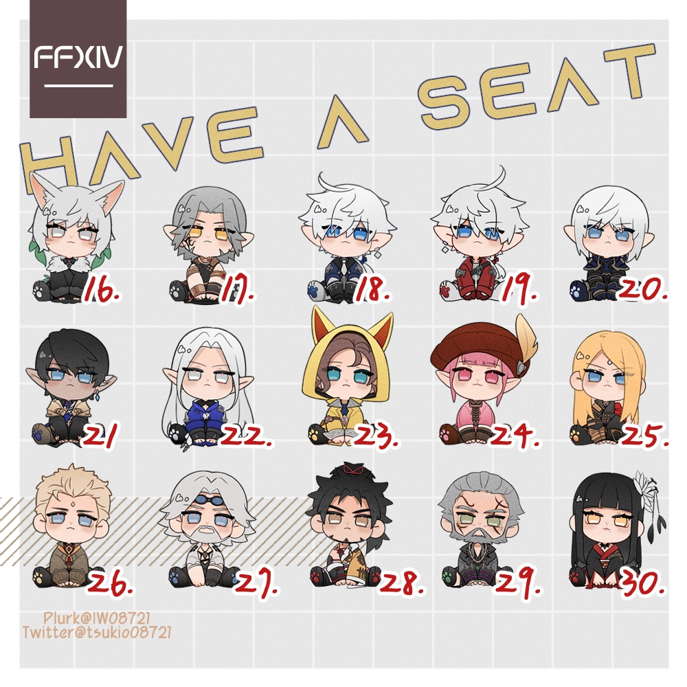 【FF14】アクリルスタンド 小小4.5cm飯友