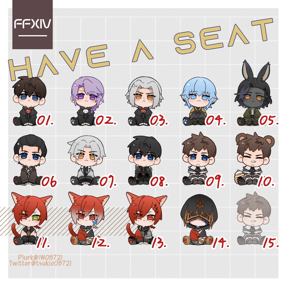  【FF14】アクリルスタンド 小小4.5cm飯友