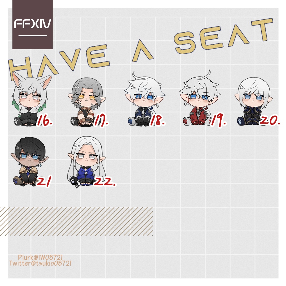 【FF14】アクリルスタンド 小小4.5cm飯友