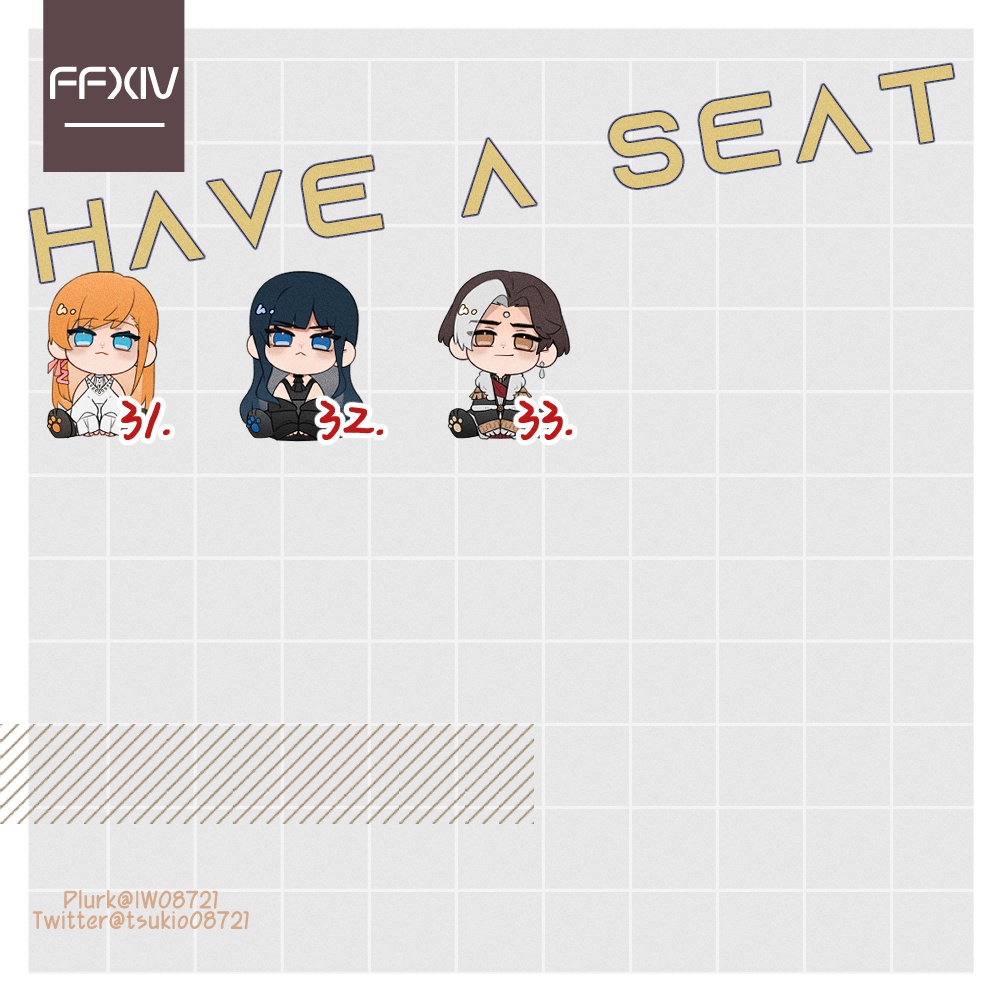 【FF14】アクリルスタンド 小小4.5cm飯友 2