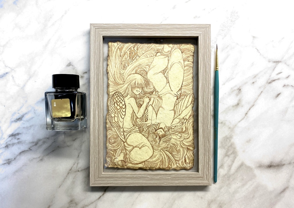 公募展「天使がささやく」原画・ポストカード