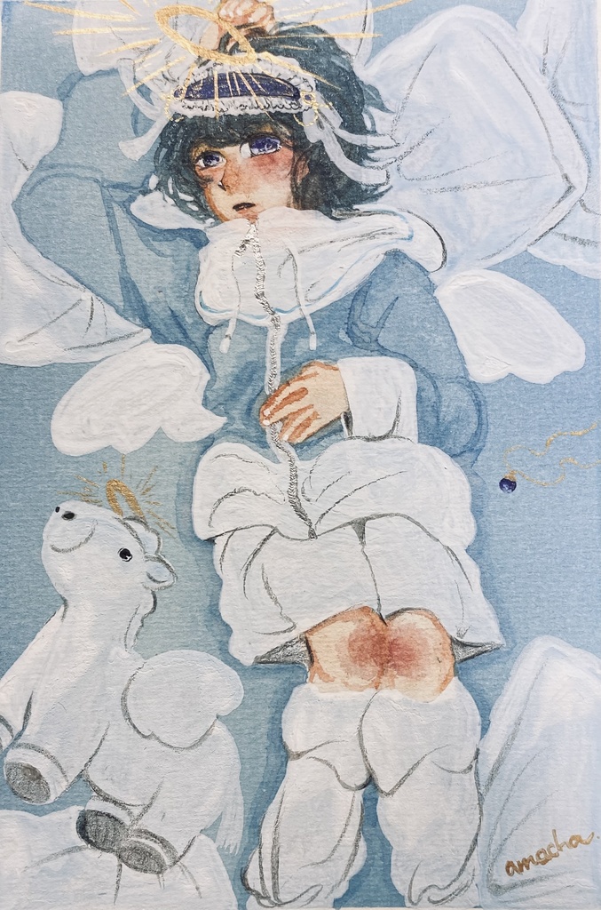 公募展「天使がささやく」原画・ポストカード