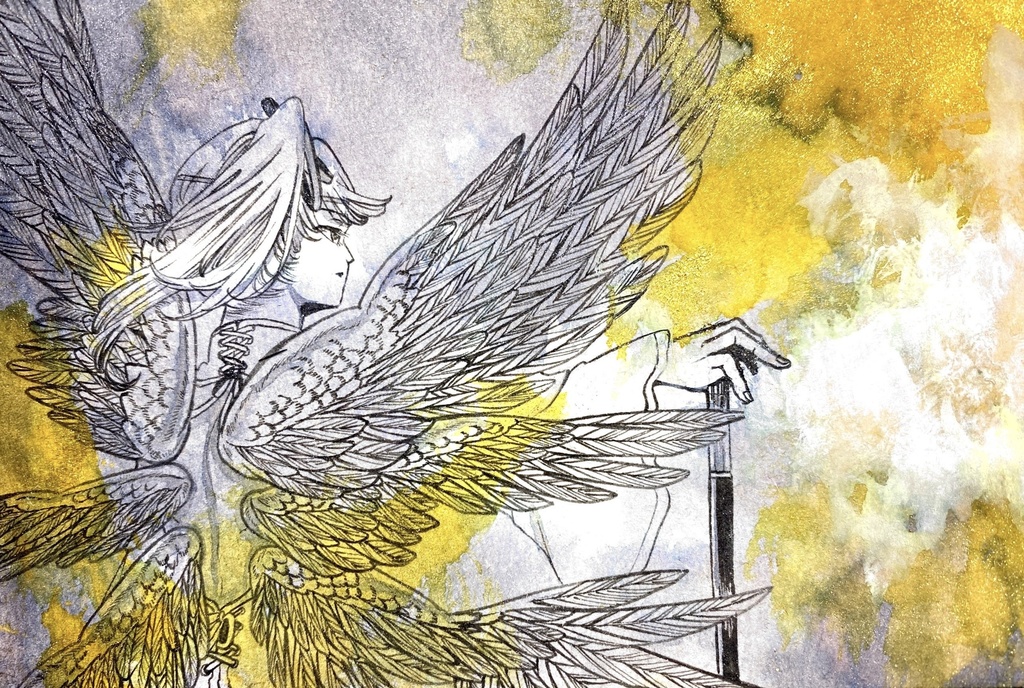 公募展「天使がささやく」原画・ポストカード