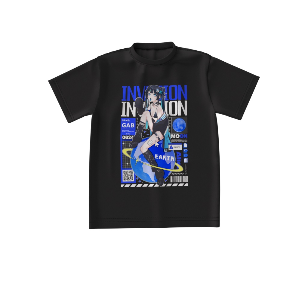 ガヴちゃん ビッグシルエットTシャツ(ブラック)