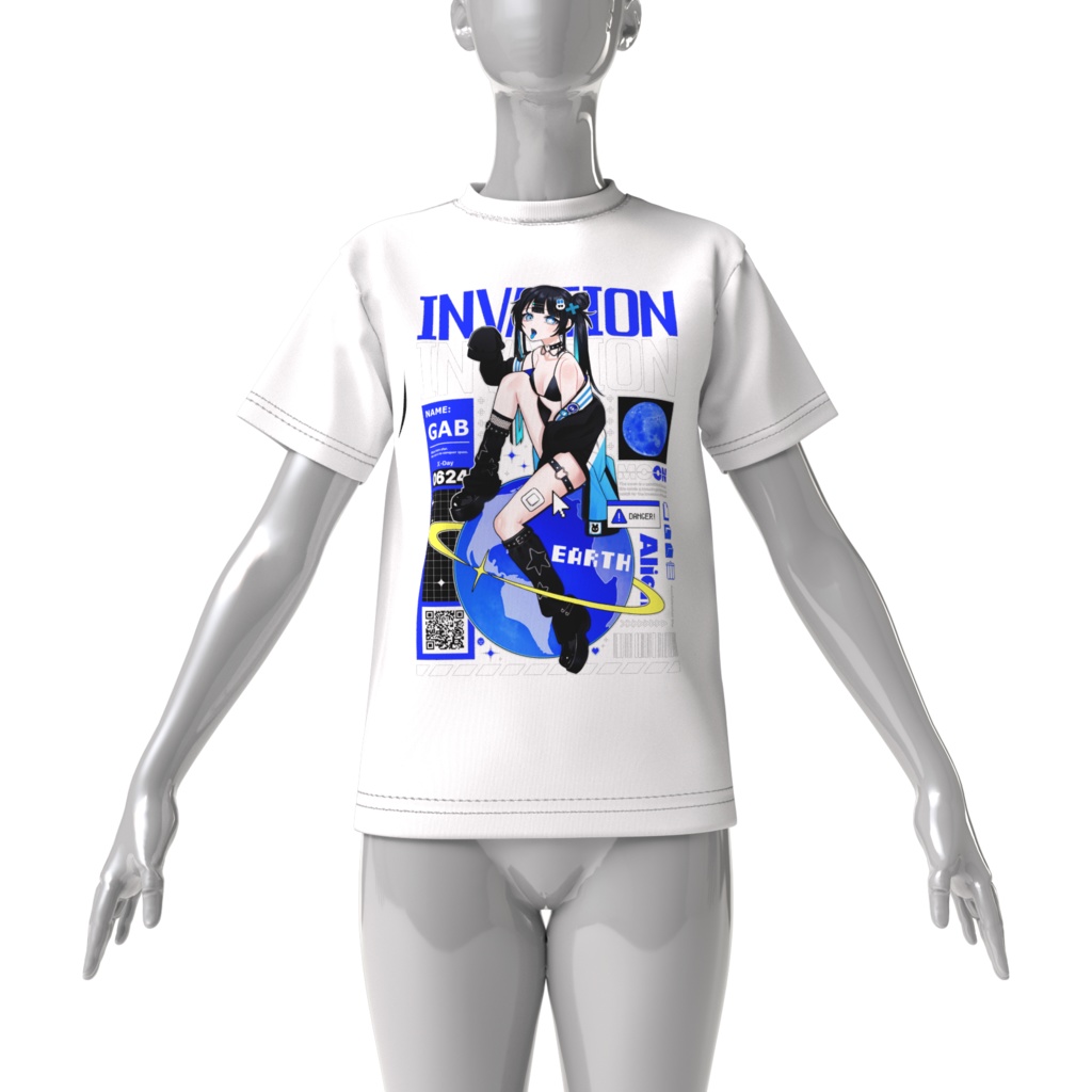 ガヴちゃん ビッグシルエットTシャツ(ホワイト)