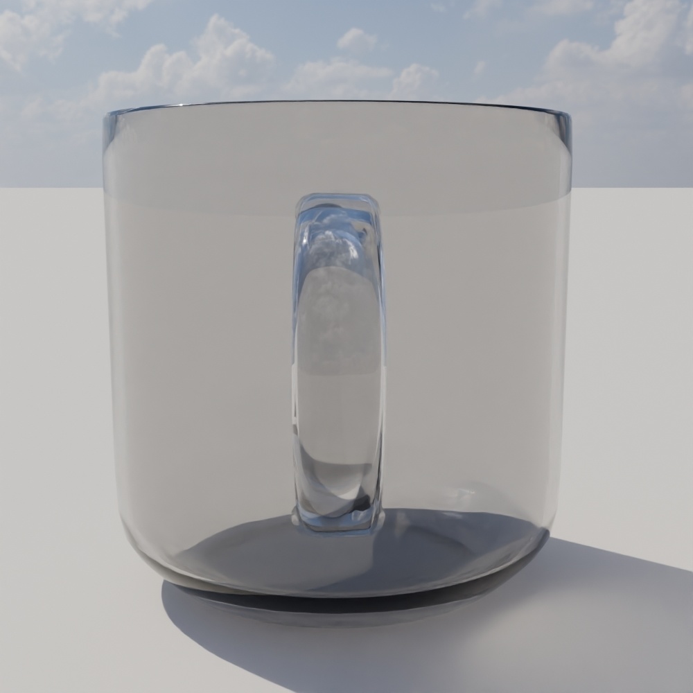 【無料】取っ手付きガラスマグ-GrassMugCup-