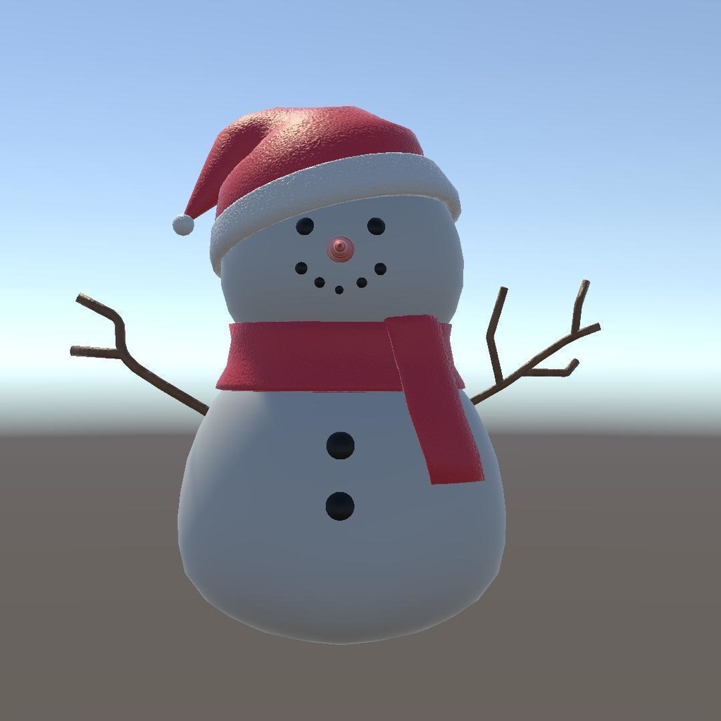 ゆきだるま-snowman-3Dモデル
