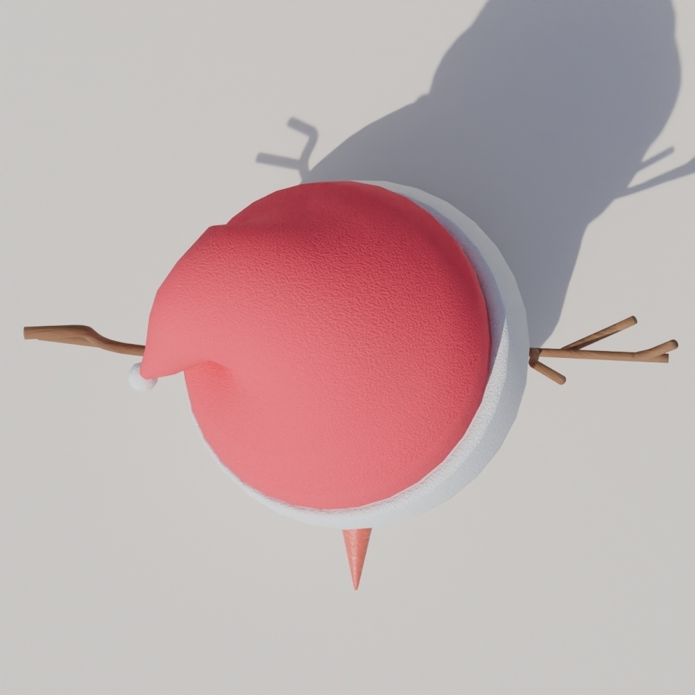 ゆきだるま-snowman-3Dモデル